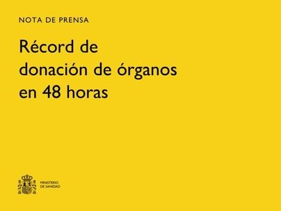 España establece un nuevo récord con 39 donantes de órganos en solo 48 horas