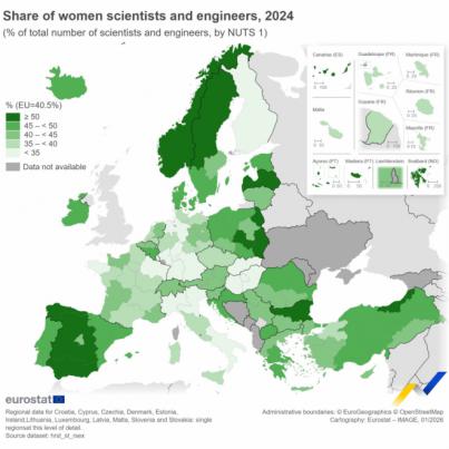 Canarias lidera la UE en mujeres en ciencia e ingeniería
