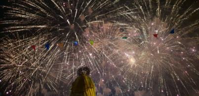 La mayor exhibición pirotécnica de la historia de las fiestas de Puerto de Santiago