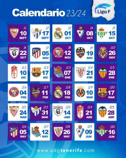 La UDG Tenerife comenzará la Liga F 23-24 en el feudo del Sevilla FC