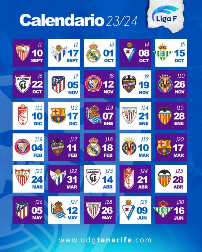 La UDG Tenerife comenzará la Liga F 23-24 en el feudo del Sevilla FC