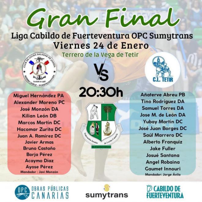 Tetir, escenario de la final de la liga insular de lucha canaria