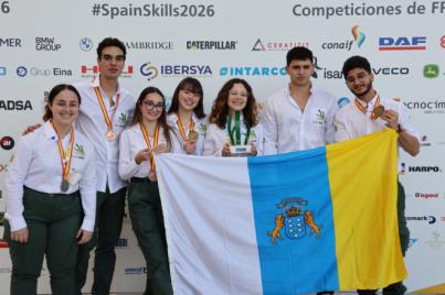 Canarias logra dos oros, dos platas y tres bronces en la competición SpainSkills 2026