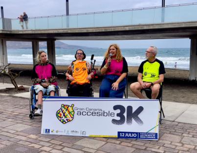 Carrera inclusiva 3K Gran Canaria Accesible en el Paseo de Las Canteras