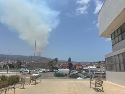 Telde muestra su preocupación por el incendio en la cumbre