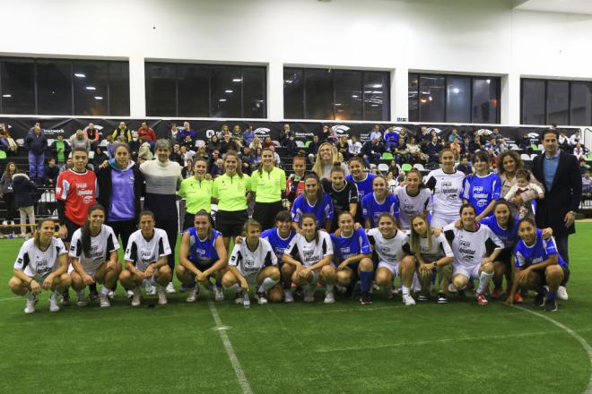 Futbolistas de la Liga F y jugadoras de fúbol base golean por la igualdad
