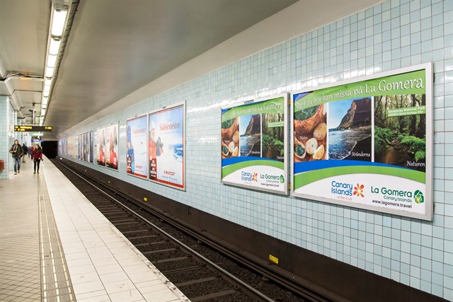 El metro de Estocolmo promociona los paisajes de La Gomera