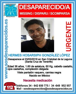 Buscan a un varón de 36 años desaparecido en La Laguna