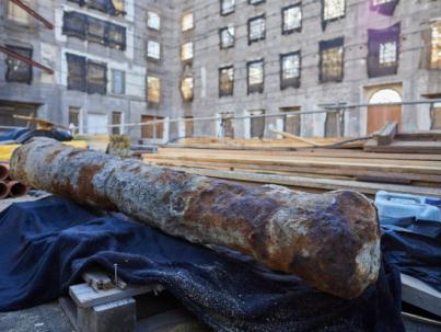 Hallazgo de un cañón en las obras del edificio anexo al Cabildo