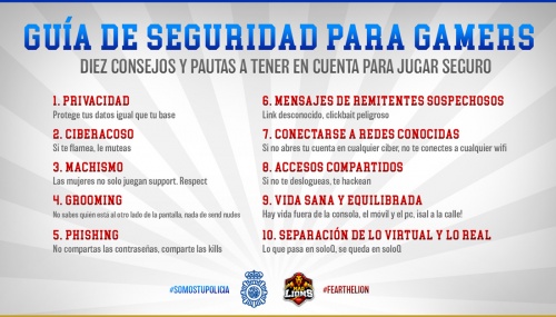 Policía Nacional y MAD Lions E.C. crean la primera guía de seguridad para gamers