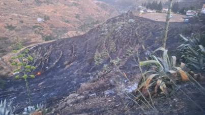 Controlado el incendio de Juncalillo (Gáldar)