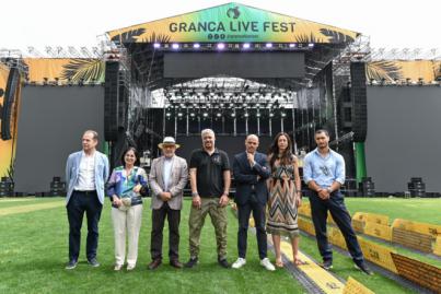 La alcaldesa vista el montaje del Granca Live Fest en su quinta edición