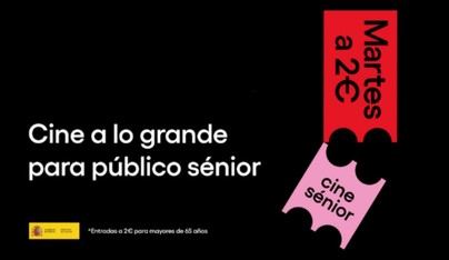 'Cine Sénior' con entradas a 2 euros en 394 salas españolas