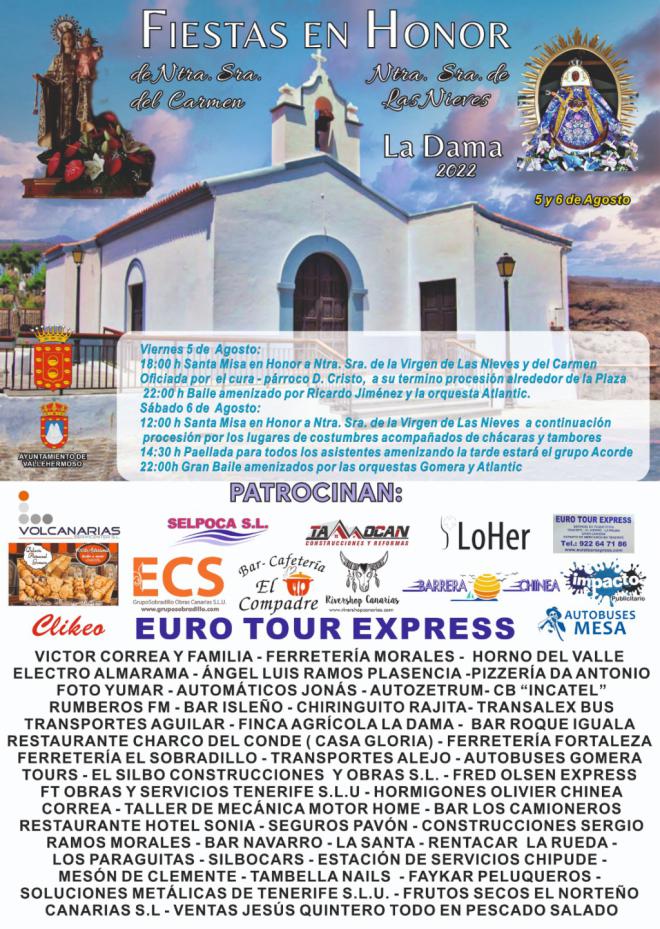 La Dama presenta el programa de sus fiestas en honor al Carmen y a las Nieves