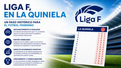 Liga F celebra la inclusión de sus partidos en La Quiniela