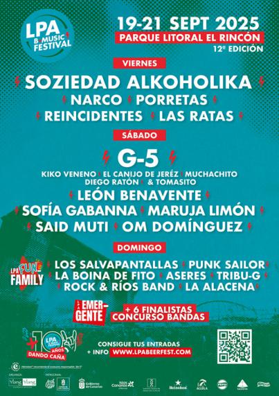 La duodécima edición del LPA B&amp;M Festival anuncia su cartel por días
