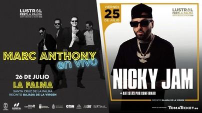 Marc Anthony y Nicky Jam brillarán en La Palma