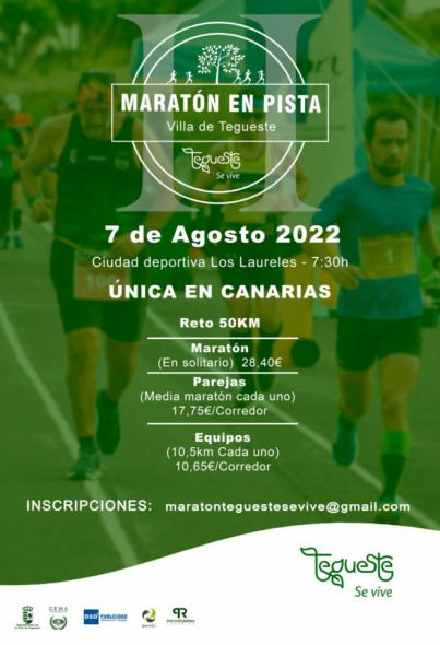 Tegueste acoge este 2022 la única maratón en pista de Canarias