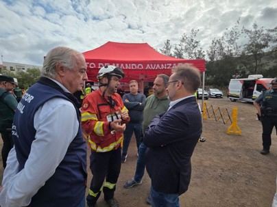 Simulacro de incendio forestal en Moya moviliza a más de 150 efectivos en Gran Canaria