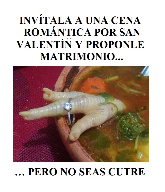 Cómo no pedir matrimonio: prohibido mezclar anillos y patas de pollo