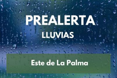 Activada la prealerta por lluvias en el este de La Palma