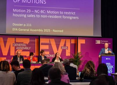 NC-BC recibe el respaldo de la Alianza Libre Europea en vivienda, neutralidad y sostenibilidad