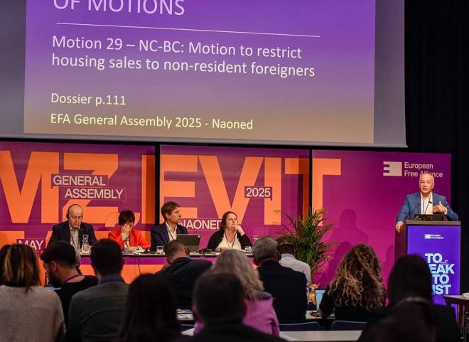 NC-BC recibe el respaldo de la Alianza Libre Europea en vivienda, neutralidad y sostenibilidad