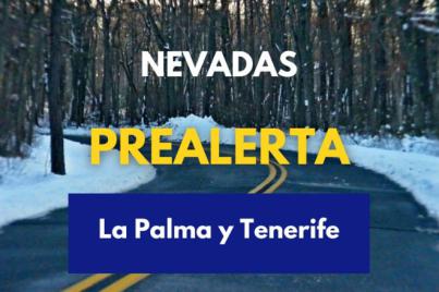 Declaran la prealerta por nevadas en La Palma y Tenerife