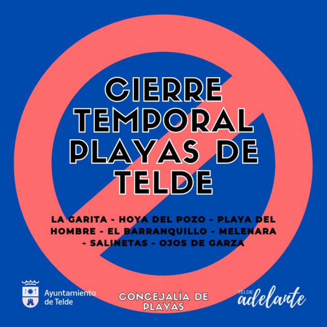 Telde cierra sus playas por riesgo de peligro tras las fuertes lluvias