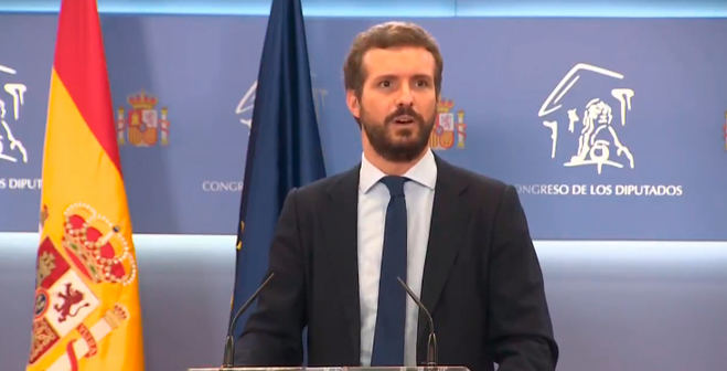 Casado sobre Sánchez: 'España no tiene a nadie al timón'