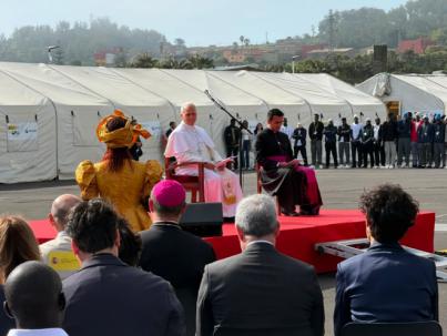El Papa León XIV se encuentra con migrantes: “El amor de Dios no conoce fronteras”