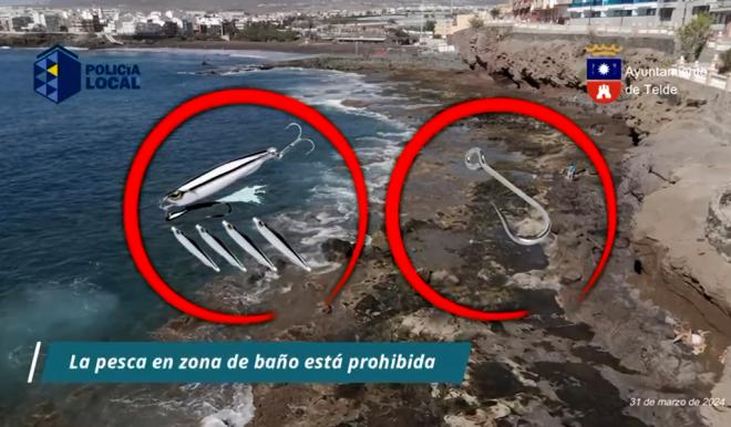 La Policía Local refuerza la vigilancia en la costa para evitar la pesca en zonas de baño