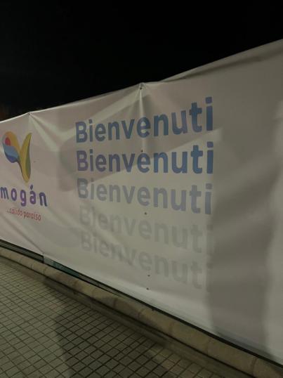 Error ortográfico en pancarta del Papa en Gran Canaria