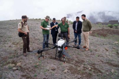 La Gomera utiliza drones para siembras en zonas de caza
