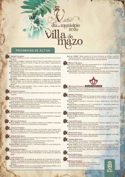 Villa de Mazo celebra el Día del Municipio con un mes lleno de actividades