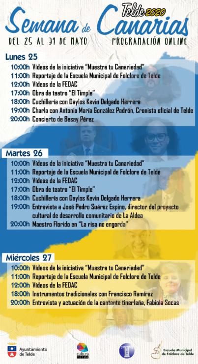 Telde programa más de 40 eventos telemáticos para celebrar el Día de Canarias