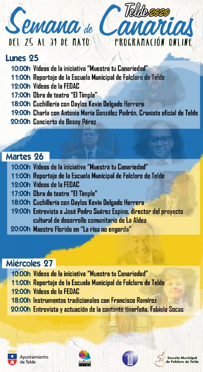 Telde programa más de 40 eventos telemáticos para celebrar el Día de Canarias