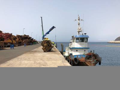Puertos Canarios ya ha iniciado las obras de rehabilitación del puerto de Gran Tarajal