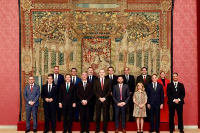 Luis Yeray Gutiérrez asiste a la recepción del rey Felipe VI al Grupo de Ciudades Patrimonio de la Humanidad