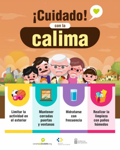 Sanidad recomienda tomar precauciones ante la presencia de calima
