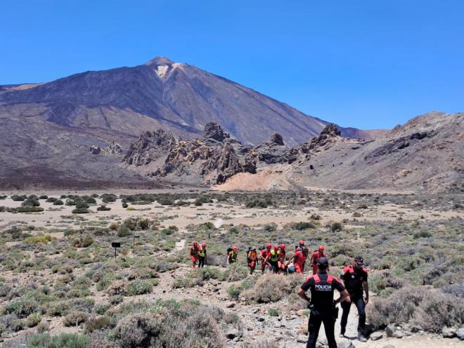 La Policía Autonómica participa en el rescate de un excursionista en el Parque Nacional del Teide