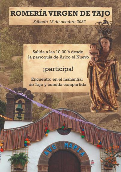 Arico celebrará la Romería de la Virgen de Tajo este fin de semana