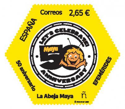 Correos emite un sello por el 50 aniversario de La Abeja Maya