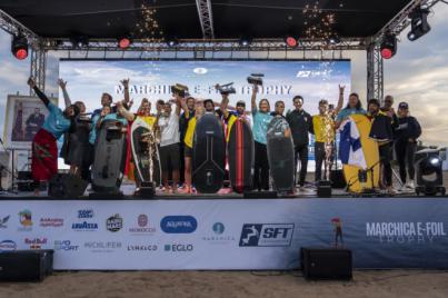 La majorera Julia Castro logra un segundo puesto en la primera prueba del Mundial de e-foil en Nador