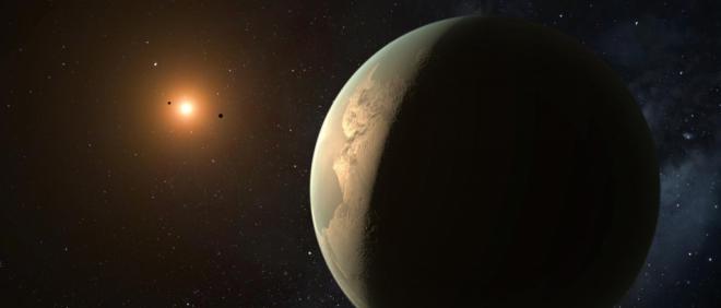 Recreación artística de GJ 3998 d, una supertierra en la zona habitable de su estrella. Crédito: Gabriel Pérez Díaz (SMM, IAC)