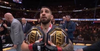Topuria, campeón del mundo del peso ligero tras derrotar a Oliveira
