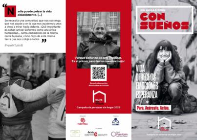 ‘Performance’ de Cáritas Diocesana para denunciar el sinhogarismo