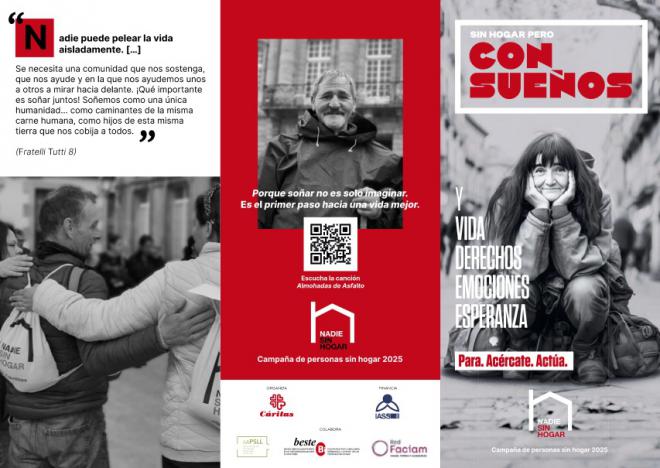 ‘Performance’ de Cáritas Diocesana para denunciar el sinhogarismo
