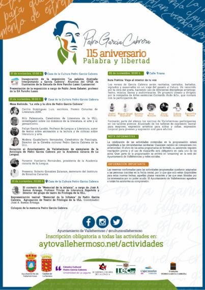 La figura de Pedro García Cabrera, a debate este sábado en Vallehermoso