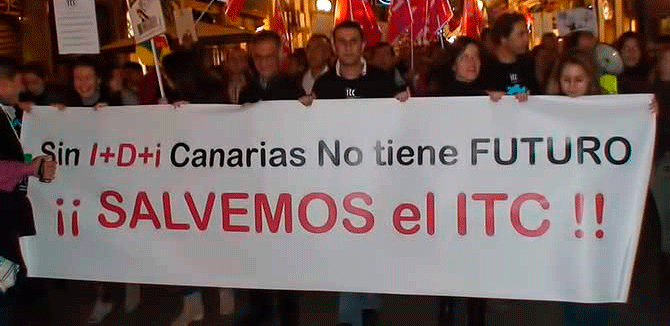 CCOO Canarias: "La plantilla del ITC paga la luz o el agua para trabajar"